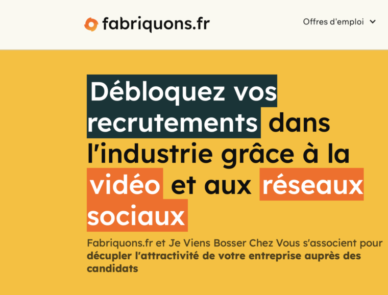 Immersion vidéo découverte métier recrutement formation orientation marque employeur industrie emploi